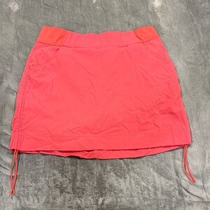 Columbia Vibrant Red Skirt with Drawstring and Built in Shorts
